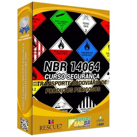 Curso Segurança Transporte Rodoviário Produtos Perigoso NBR 14064 | EAD | Presencial | Ao Vivo | Online | 50554