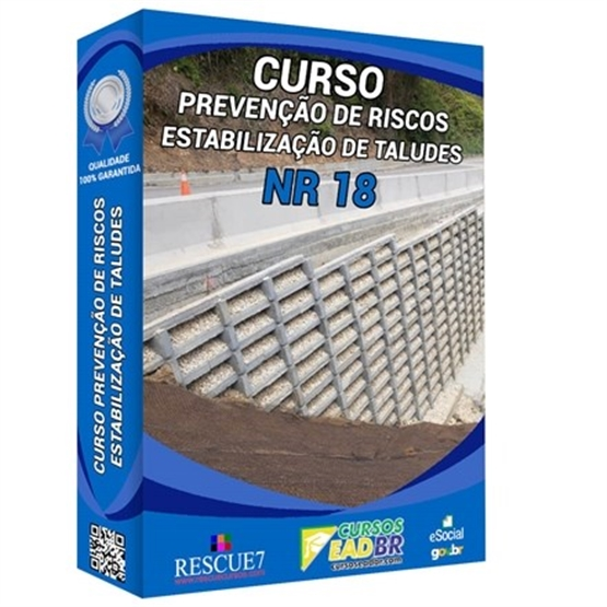 Curso de NR 18 |Prevenção de Riscos na Estabilização de Taludes | Treinamento | EAD | Presencial| 1637